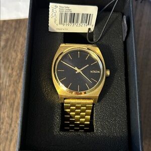 Nixon Gold and Black Men's Watch